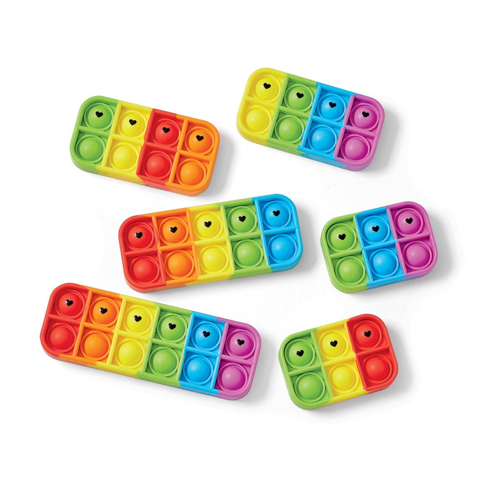 hand2mind Elkonin Box Sensory Bubble Poppers (Set of 6)  Push Pop Fidget Toys  Fidgets for Classroom