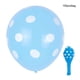 thumbnail image 5 of Cateissary 100 piezas de globos de lunares de látex de peso ligero diseño de globo de punto de onda accesorios de fotos coloridos cumpleaños Kits de decoración para fiestas Punto azul claro/blanco, 5 of 6