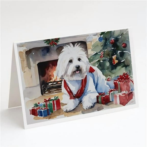 Coton De Tulear Cozy Christmas Greeting Cards Pack of 8 7 in x 5 in