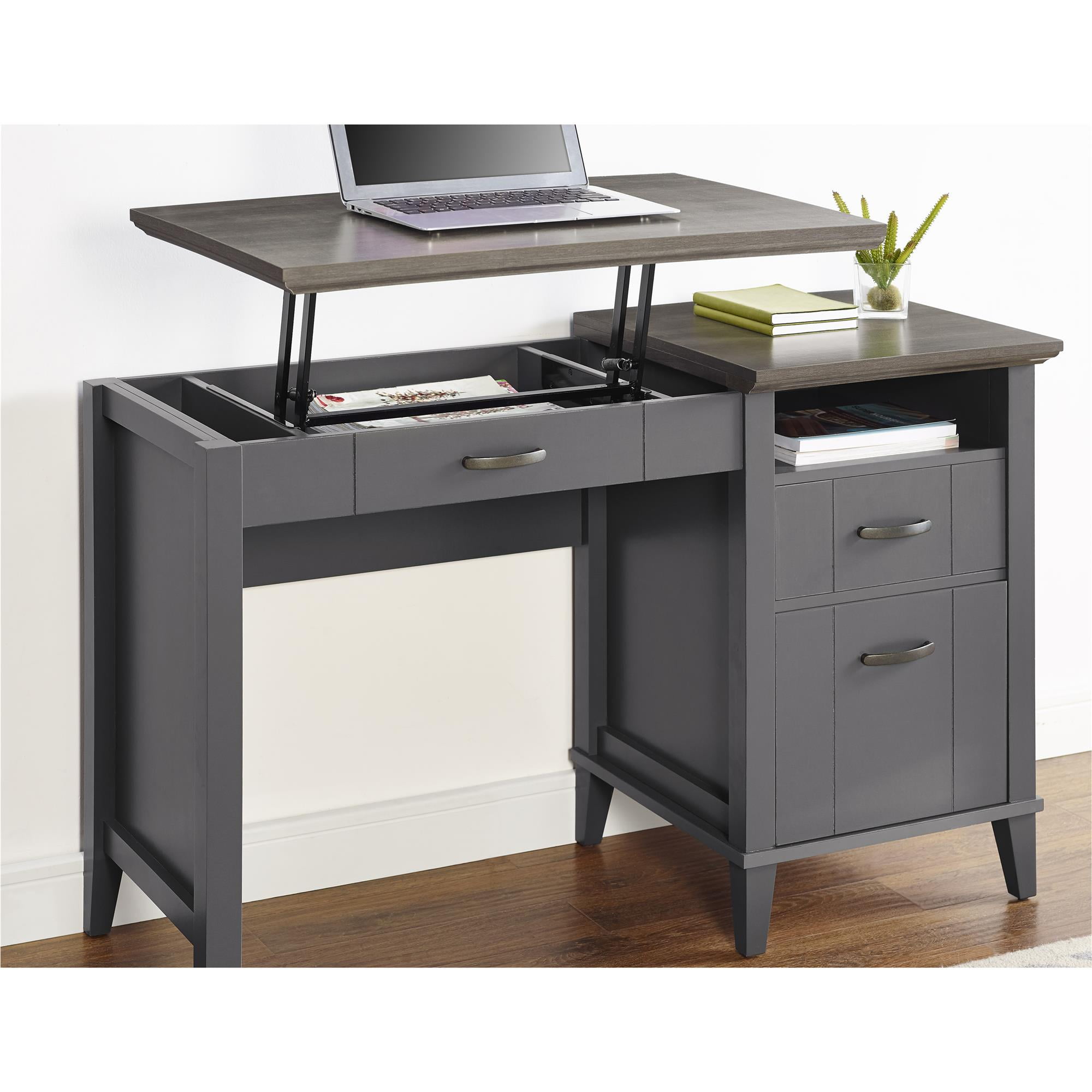 Ameriwood Home Quinn LiftTop Desk, Multiple Colors gray Walmart