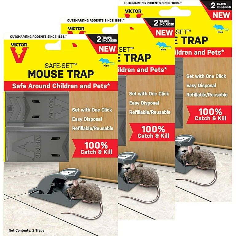 Catchmaster Easy Set Mouse Snap Trap (24 Traps) Mouse Trap Quick Trapping  Mice
