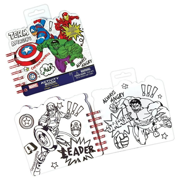Paper Sticker Activity Book - 6.75" x 5.4", 1 Count - Perfect for Kids Fun and Learning, Marvel Avengers