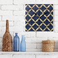 thumbnail image 3 of Moroccan Stripe Pattern Wall Clock Square Clock Decoration Creative Clock Dual Use Black Pointer 7.78in, 3 of 10