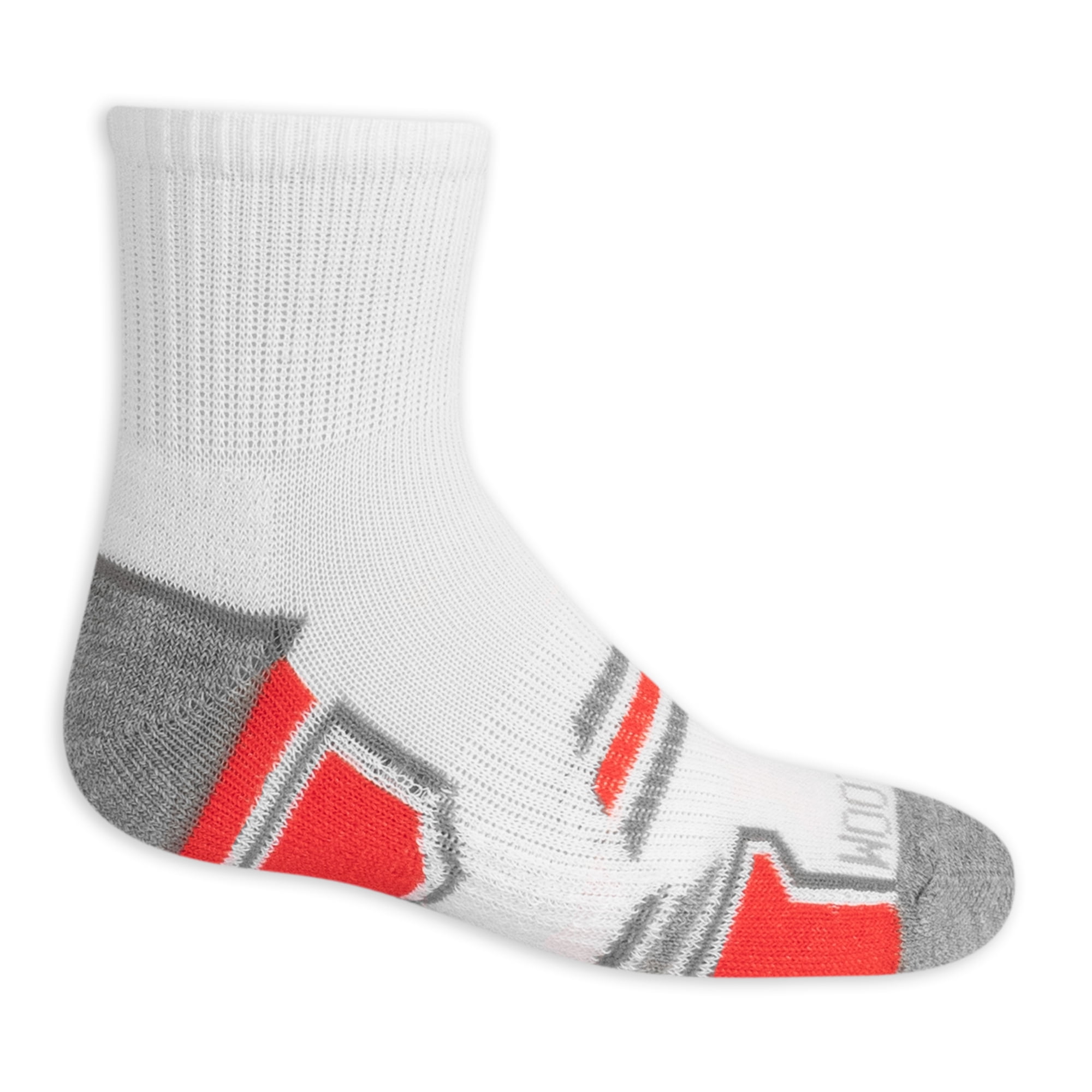 Fruit of the Loom Active Ankle Socks for Boys, White, Sizes 9-2.5 (12-Pack)