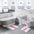 thumbnail image 5 of Pink Grey White Bath Mat 3 Piece Bathroom Rug Set, Farmhouse Ombre Color Modern Simple Non Slip Bath Rug Contour Mat and Toilet Lid Cover, Absorbent Shower Mats Soft Bath Rugs and Mats Sets, 5 of 8