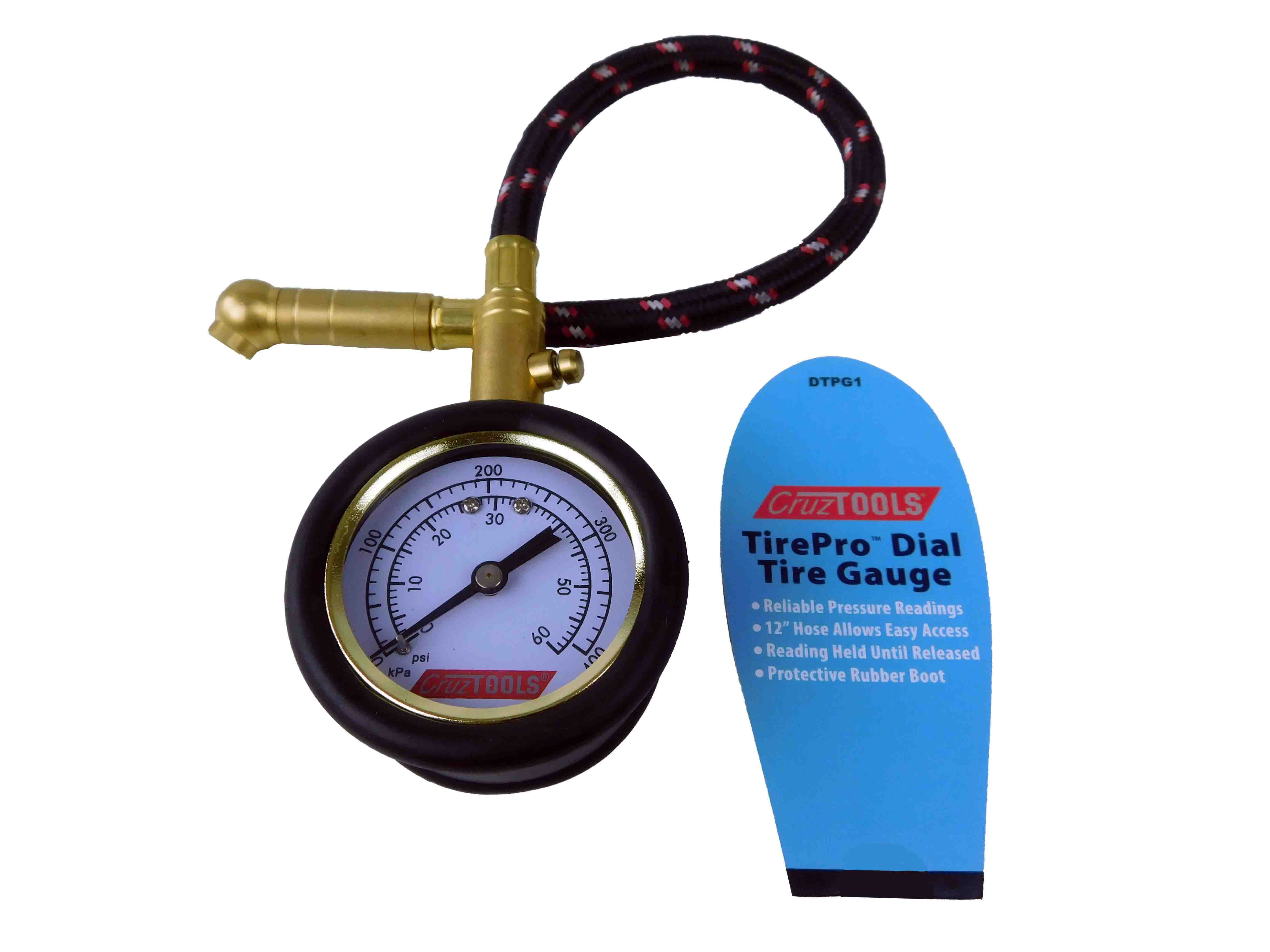 CruzTOOLS DTPG1 TirePro Tire Pressure Dial Gauge Cruz Tools