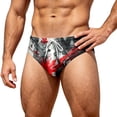 thumbnail image 1 of LLDYYDS Mens Canada Swim Briefs Canadian Maple Leaf Flag Graphic 1st July Patriotic Beach Triangle Bikini Swimwear with Drawstring, 1 of 5