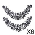 thumbnail image 1 of 6 Apliques De Encaje Para Cuello Para Coser Y Para Vestido De Novia De Baile, Color Negro, 1 of 10