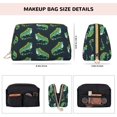 thumbnail image 2 of Funny Cute Lizard Green Makeup Bag, Leather Waterproof Travel Toiletry Bag, Large Capacity Cosmetic Bag Make up Bags Organizer fro Travel Size Toiletries Women Girls, 2 of 4