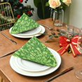 thumbnail image 3 of Iauyy Satin Napkins Set of 4- Floral- Green DIY Printing Decoration Cloth Napkin- Easy Care for Home/Party, 3 of 8