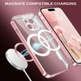 thumbnail image 2 of YINLAI iPhone 15 Case, iPhone 15 Phone Case Mag-safe Slim Magnetic Plating Sparkle Phone Cover for iPhone 15 6.1", Glitter Pink, 2 of 8