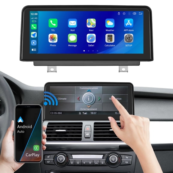 Ninetom 10.25" Wireless CarPlay Screen Car Multimedium For BMW X5 E70 X6 E71 2007-2009 CCC System Car Audio Receivers