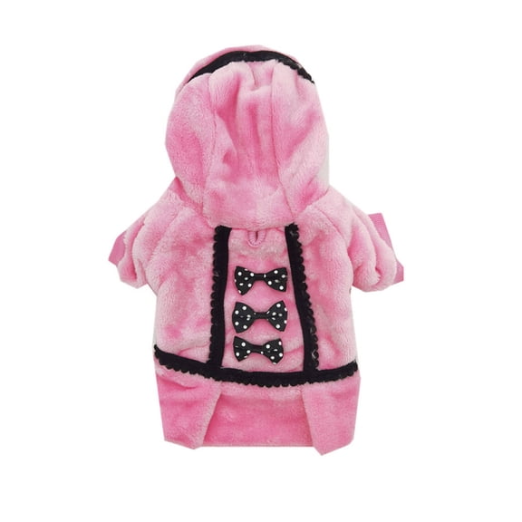 TELOLY Dog Clothes Pullover Design Dog Dress,Soft Fleece Fabric Neck Protection Dog Clothes for Small Dogs,Pink,Xxs