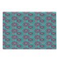 thumbnail image 1 of Victorian Cutting Board, Floral Ornaments with Medieval Origins Boho Mandala Pattern, Decorative Tempered Glass Cutting and Serving Board, Large Size, Pale Pink Turquoise, by Ambesonne, 1 of 1