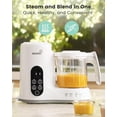 thumbnail image 2 of Grownsy Baby Food Maker Multi-Function,Constant Temperature 24h, Auto Cooking & Grinding,White, 2 of 9