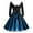 Navy, variant on zaveiop Christmas Dresses for Women Fashionable V-Neck Casual and form-fitting Christmas Printed Long-sleeved Dress for Holiday Party (Navy, XXL)
