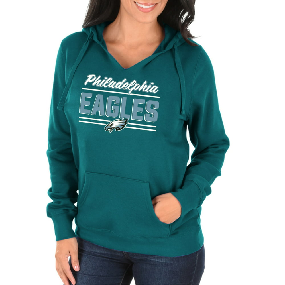NFL Philadelphia Eagles Shape it Up Women's Split Neck Hoodie - Walmart ...