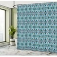 thumbnail image 5 of Ambesonne Boho Shower Curtain, Azulejo Style Floral Tile Art, 69"Wx75"L, Sky Blue Multicolor, 5 of 5
