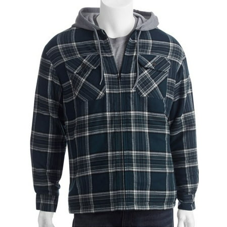 Faded Glory Fg Hooded Flannel Shirt Jacket - Walmart.com