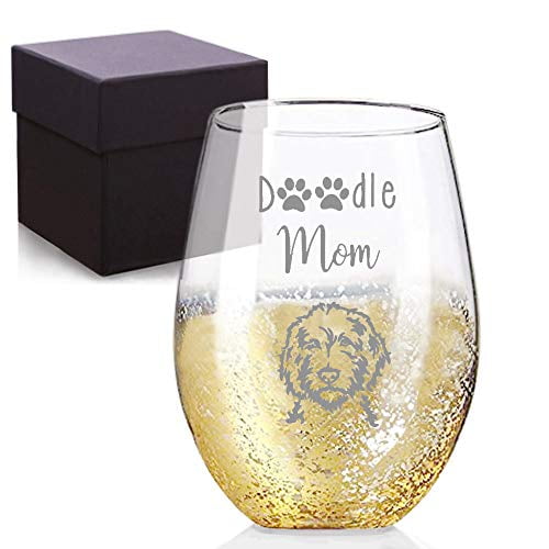 Doodle dog Valentine's Day 12oz Insulated Wine Tumbler Perfect gift for any Doodle Mom or Dad