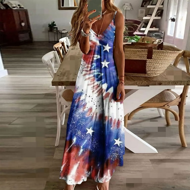 Plus size fourth of july sales maxi dress