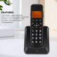 thumbnail image 3 of Teléfono Inalámbrico para el Hogar, Tecnología Eco, Botones Grandes y Pantalla Retroiluminada Amarilla, Altavoz Dúple soleta, para Personas Mayores con Discapacidad Auditiva, 3 of 7