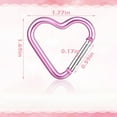 thumbnail image 3 of Heart Shape Keychain Clip Cute Pink Snap Key Ring Keychain Hook Aluminum Alloy Key Holder for Valentine's Gift Outdoor Spring Traveling Couple Wife Husband Gift Walking, 3 of 7