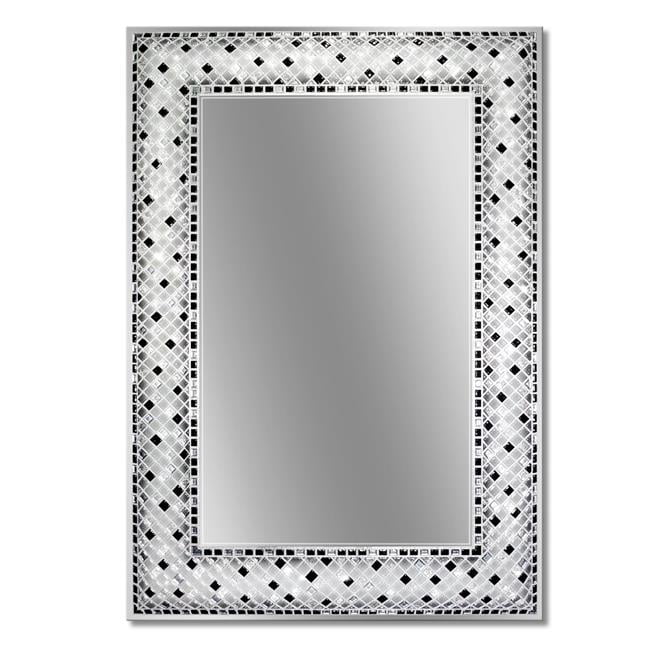 Head West 8126 22 x 32 in. Frameless Checkers Mosaic Wall Mirror