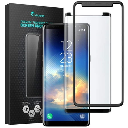 Mirror Screen Protector Note Edge i-Blason Galaxy Note 8 Screen Protector, Premium Edge-to-Edge Full Coverage Tempered Glass Screen Protector With Mounting Tool for Samsung Galaxy Note 8 (2017 Release) ()