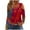 Red A, variant on Zpanxa Women's Cold Shoulder Top Long Sleeve Solid Color Stretchy Casual Shirt Bodycon Slim Fit