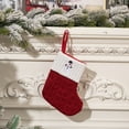 thumbnail image 1 of Riforla Mini Stockings with Initials Christmas Stockings with 26 Letters Christmas Decorations Red Knitted Letters Embroidered Christmas Stockings Hangs I 19.5x15.5cm, 1 of 4