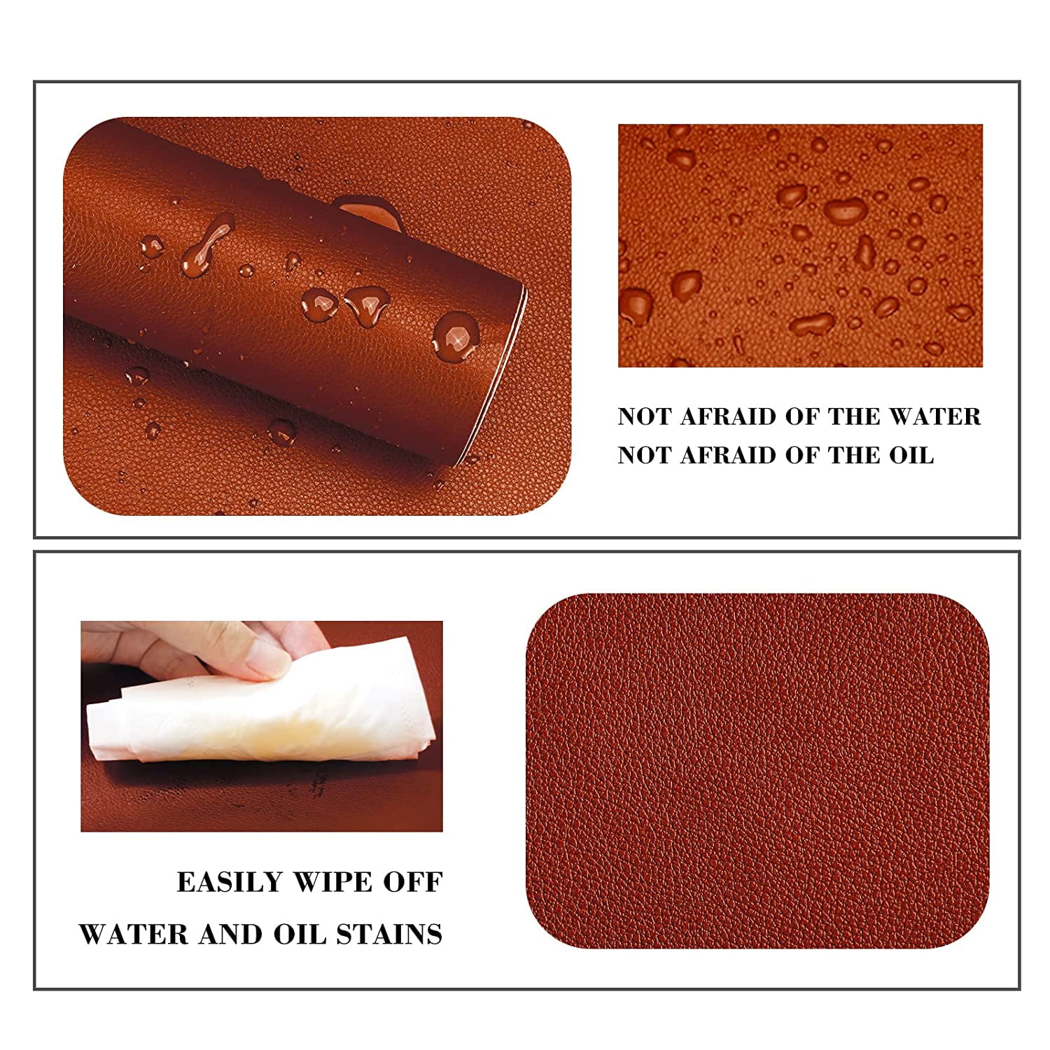 Leather Repair Patch, 16X119 inch Self Adhesive Leather Repair Waterproof,DIY Large Leather Repair Tape for Couches, Furniture, Car Seats, Cabinets, Wall, Handbags (16X98 inch, Dark Brown)