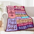 thumbnail image 3 of Niece Gifts from Auntie - Gifts for Niece from Aunt Uncle - to My Niece\u2018s Blanket from Aunt - Christmas Mothers Day Birthday Graduation - Best Nieces Present - Soft Flannel Throw Blanket 50"x60", 3 of 6