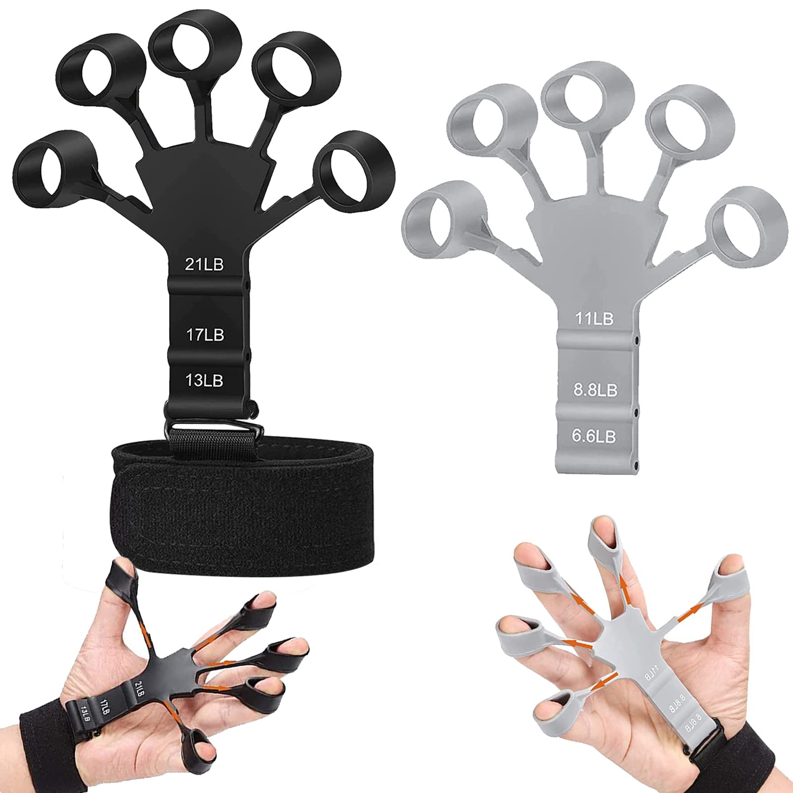 FERSWE 2 PCS Finger Strengthener, Grip Strength Trainer, Finger