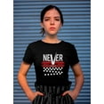 thumbnail image 2 of Never Give Up Banner Shaped T-Shirt Women -Image by Shutterstock, Female XX-Large, 2 of 4