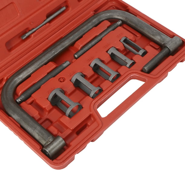 Peahefy 10 Pcs Solid Valve Spring Compressor C Clamp Service Kit