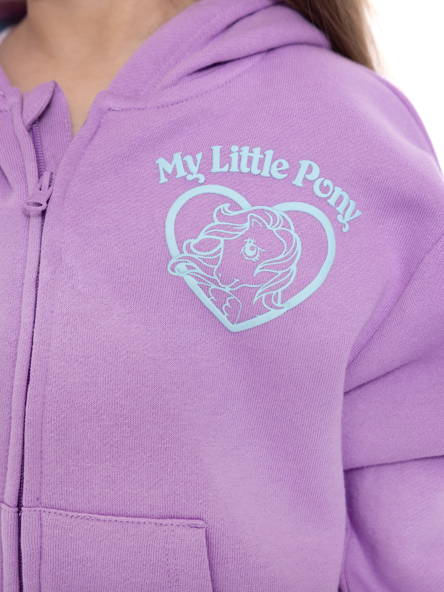 My Little Pony Toddler Girls' Full Zip Graphic Hoodie, Sizes 12M-5T
