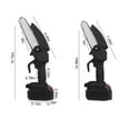 thumbnail image 2 of Mini Cordless Electric Chainsaw 4In And 6In Dual Blade Portable Handheld Rechargeable 20000RPM Pure Copper Motor 2200mAh Battery 28Ft Chain Speed For Wood Branches Firewood Cutting Garden Tool Set, 2 of 10