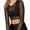Black, variant on Scyoekwg Mesh Shirts for Women Casual Crew Neck Mesh Short Tops Loose Solid Color Long Sleeve Lightweight Women Blouses Trendy Pullover (Black,XXL)
