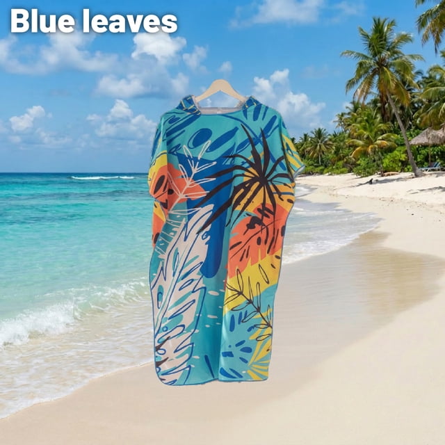 Quick Dry Hooded Towel Robe Plus Size Microfiber Changing Cover Up for Beach Swim Travel