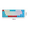 thumbnail image 2 of Teclado para juegos T60, interruptor rojo/azul, 62 teclas, teclado con cable para juegos, Mini USB con cable, 2 of 6