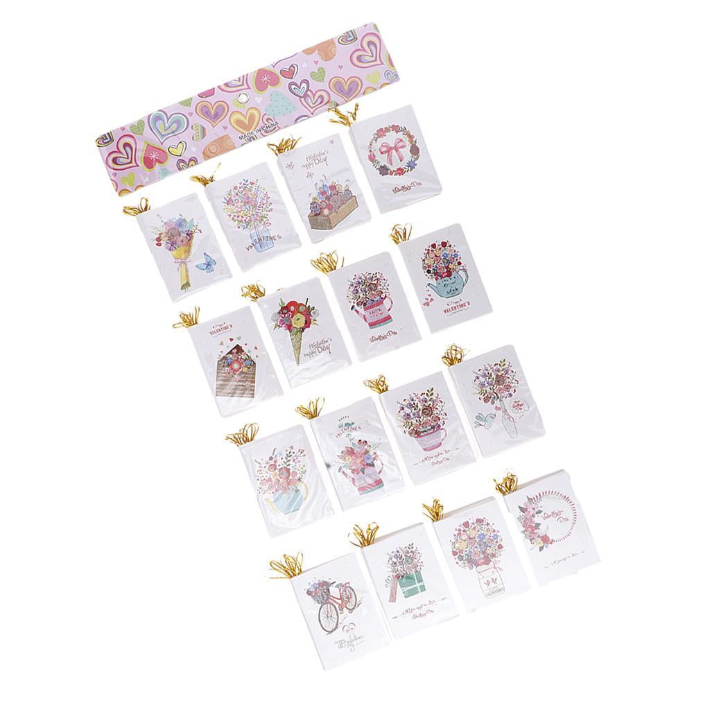 Details about   128 Pieces Flower Message Note Cards Hanging Gift Cards Wedding Party Supply 