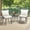 Grey, variant on Melocadol Outdoor Bistro Set 3 Piece, All-Weather Woven Rope Chairs with Thick Cushions, Includes Side Table for Deck, Balcony, Garden, Black