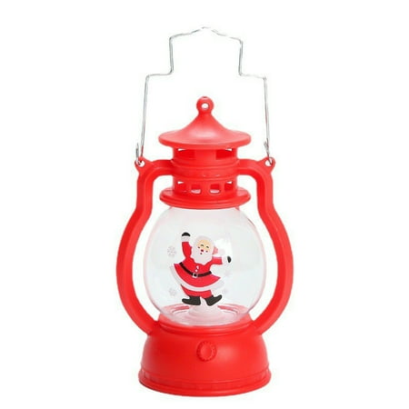 

Shebeky LED Lantern Easy to Hang Wear-resistant Battery Powered Snowman Santa Hanging Lamp for Bedroom