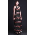 thumbnail image 4 of Bimba Tie-Dye Ladies Crew Neck Waist String Print Maxi Dress with Side Slits Summer Wear-XX-Large, 4 of 6