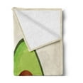 thumbnail image 2 of Avocado Soft Flannel Fleece Throw Blanket, Organic Freshness Theme with Digital Image of Half Cut Avocado Pieces, Cozy Plush for Indoor and Outdoor Use, 60" x 80", Multicolor, by Ambesonne, 2 of 5