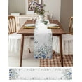 thumbnail image 6 of Eucalyptus Flowers Table Runner Botanical Blue White Floral Leaves Tablerunners 13 x 108 Inch, Table Decorations Tabletop Scarf for Summer Gathering Holiday Farmhouse Kitchen Dining Decor, 6 of 6