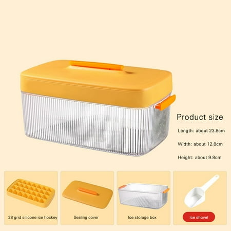

28 Cells Ice Ball Maker with Lid Ice Cube Tray Set for Whiskey Drinks