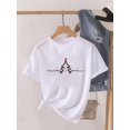 thumbnail image 2 of Camiseta de manga corta con estampado de árbol para mujer, blusa bonita de los años 90, ropa de Navidad, camiseta estampada, 2 of 4
