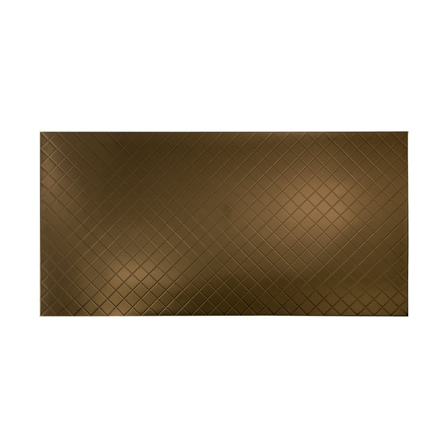 FASÄDE Easy Installation Quilted Oil Rubbed Bronze Wall Panel (4' x 8' Panel)